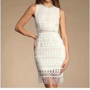 Lulus dress with fringe new with tags size small.